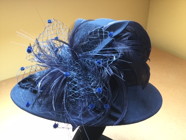 Blue Navy Felt Feathers